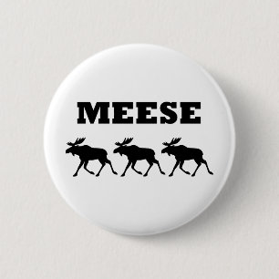 Three Meese Funny 6 Cm Round Badge