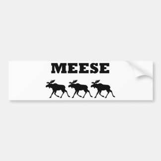 Three Meese Funny Bumper Sticker