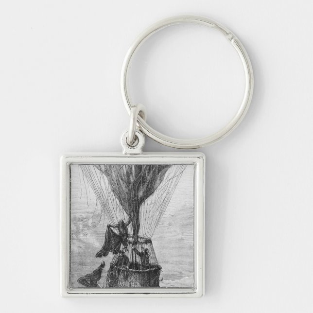 Three Men in a Gondola Key Ring (Front)