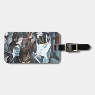 Three Men Playing Cards  Geometric Art After Rockl Luggage Tag
