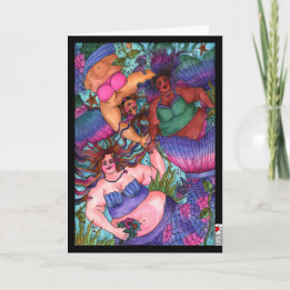 Three Mermaids Card
