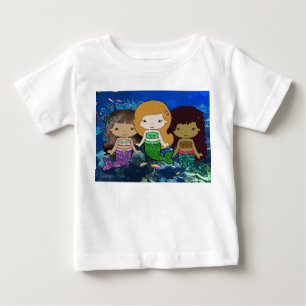 Three Mermaids Toddler Dress Baby T-Shirt