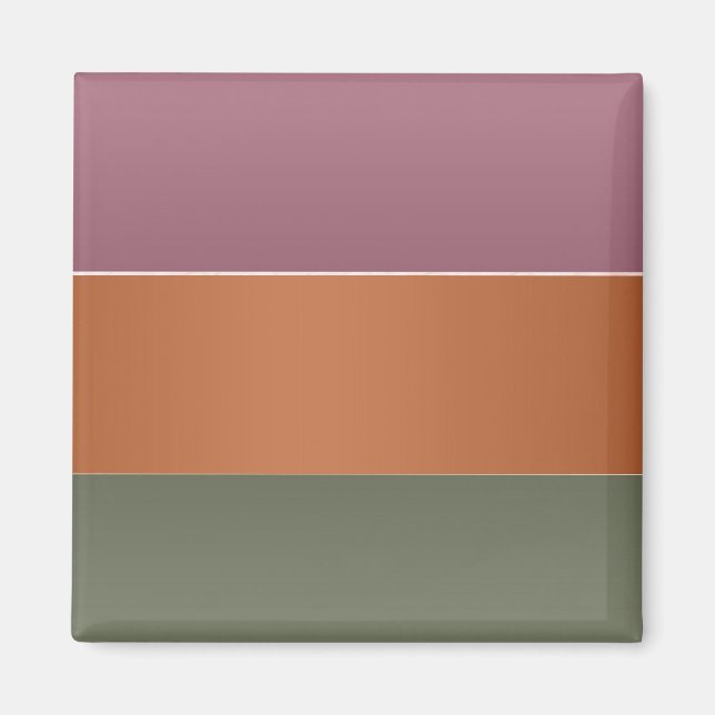 Three Metal Finish Colour Stripe - Add Text Img Magnet (Front)