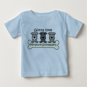 Three Miniature Schnauzers Baby T-Shirt