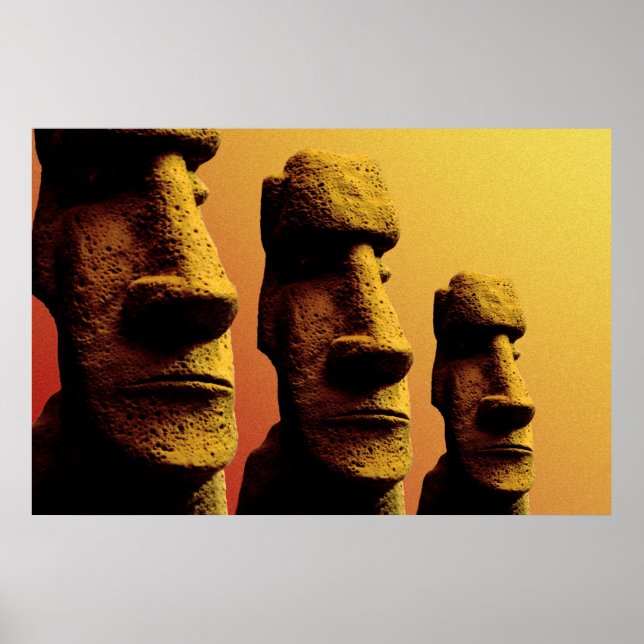 Three Moai poster (Front)