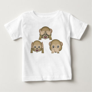 Three Monkey Emoji Baby Tshirt. T-Shirt