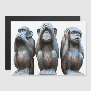 Three Monkeys Magnetic Card