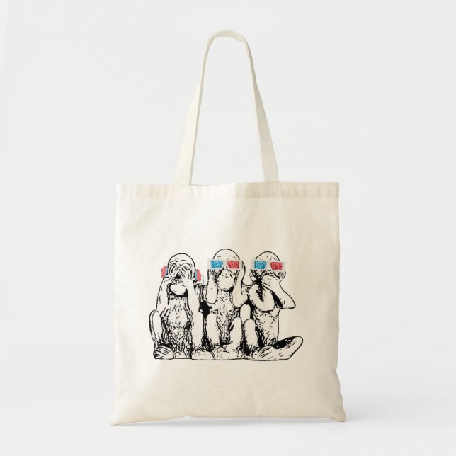 Three Monkeys Tote Bag (Front)