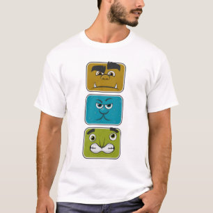 Three Monster Faces T-Shirt
