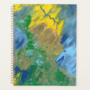 "Three Monsters" acrylic painting Planner