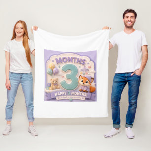 Three Months of Discovery – Baby Milestone Little Fleece Blanket