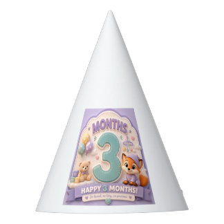 Three Months of Discovery – Baby Milestone Little Party Hat