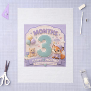 Three Months of Discovery – Baby Milestone Little Tissue Paper