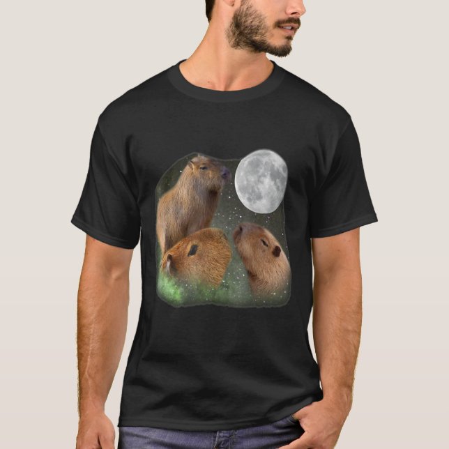 Three Moon Capybaras T-Shirt (Front)
