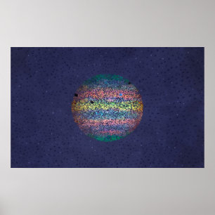 Three Moons Cast Shadows on Jupiter Poster