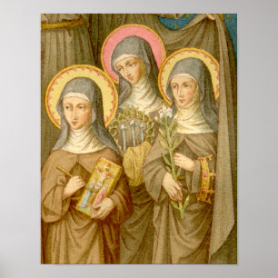 Three More Poor Clare Saints (SAU 027) 11"x14" Poster