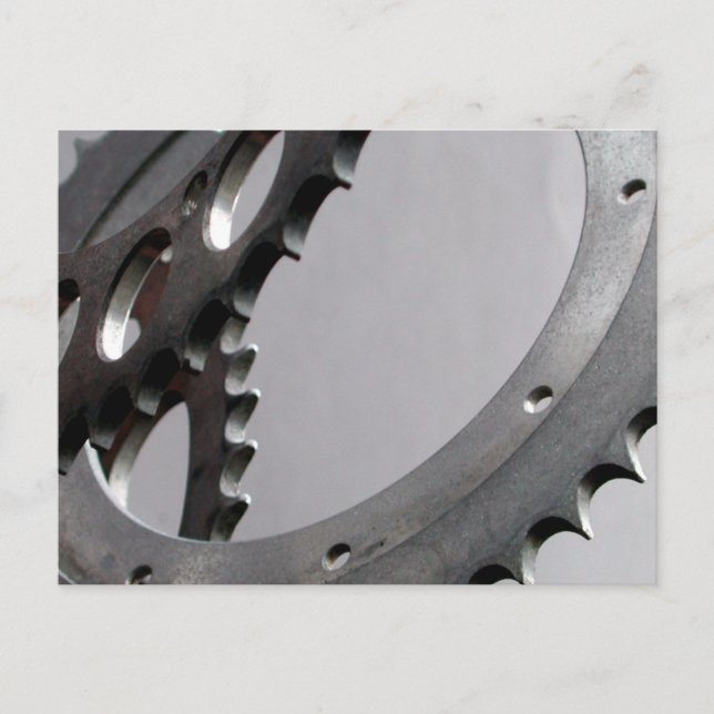 Three Motorcycle Gears Postcard (Front)
