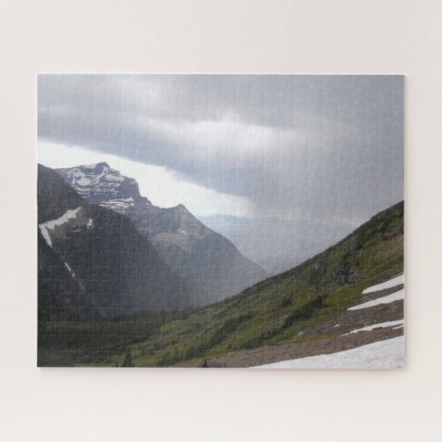 Three Mountains Storm Cloud Scenic Photo Jigsaw Puzzle (Horizontal)