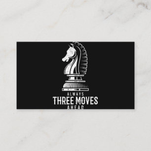 Three Moves Ahead I Chess Matt Game Chess Piece Business Card