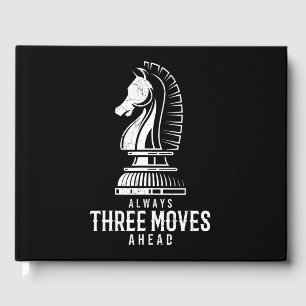Three Moves Ahead I Chess Matt Game Chess Piece Guest Book