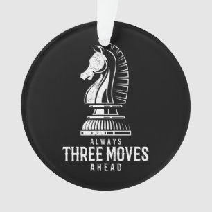 Three Moves Ahead I Chess Matt Game Chess Piece Ornament
