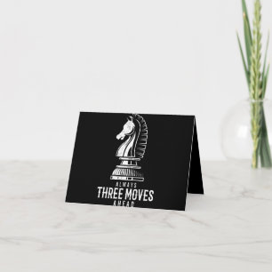 Three Moves Ahead I Chess Matt Game Chess Piece Thank You Card
