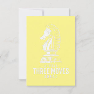 Three Moves Ahead I Chess Matt Game Chess Piece Thank You Card