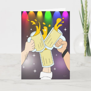 Three Mugs: Gay Party Card