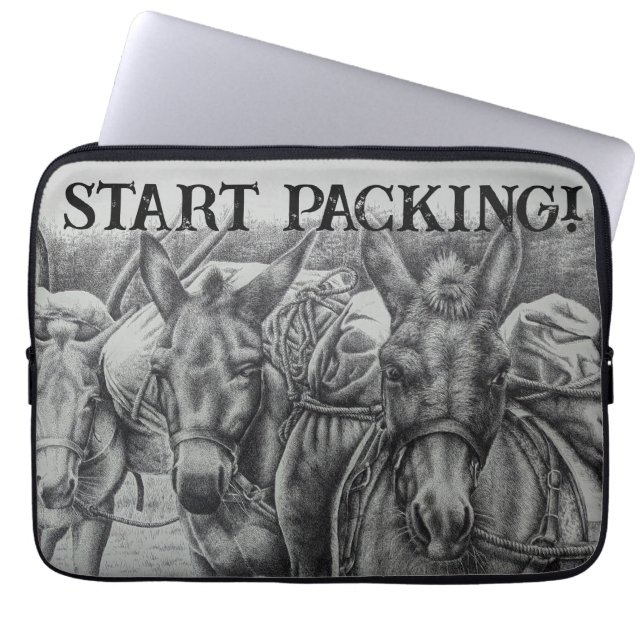 Three Mules Laptop Sleeve (Front)