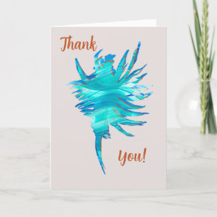 Three multi-coloured conch shell wave-silhouette   holiday card