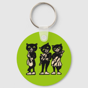 Three Musical Cats Keychain