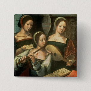 Three Musicians 15 Cm Square Badge