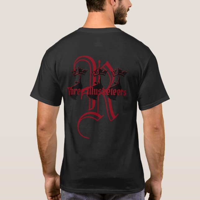 Three Musketeers with Knight Initial T-Shirt (Back)