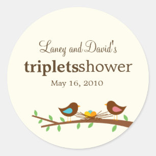 Three New Eggs Favour Sticker or Gift Tag Stickers