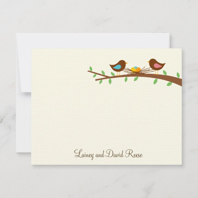 Three New Eggs Flat Thank You Card (Front)