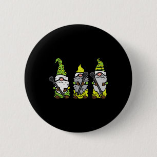 Three Nordic Gnomes Lacrosse Tomte Lax Player Men  6 Cm Round Badge