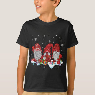 Three Nordic Gnomes Winter Christmas Basketball Lo T-Shirt
