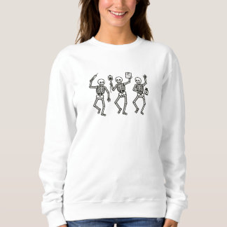 Three Nurse Skeletons Halloween Design | Funny Spo Sweatshirt
