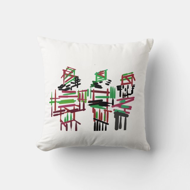 Three nutcrackers Christmas  Cushion (Front)