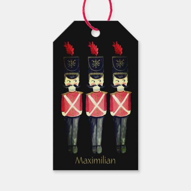 Three Nutcrackers Christmas  Gift Tags (Front)