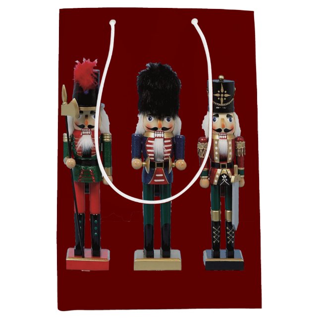 Three Nutcrackers Medium Gift Bag (Front)