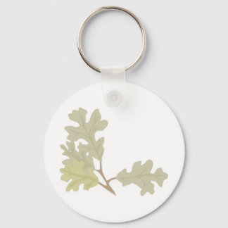 Three Oak Leaves Key Ring