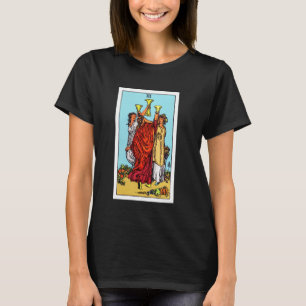 Three of Cups Vintage Tarot Card - original Rider T-Shirt