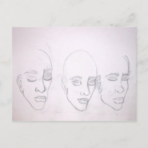 Three Of Me by Kenya Verrett Postcard