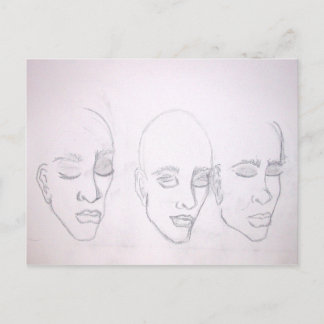 Three Of Me by Kenya Verrett Postcard