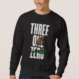Three One Zero 310 Area Code Los Angeles Californi Sweatshirt