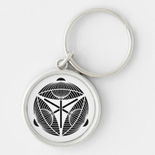 Three open Japanese umbrellas Key Ring