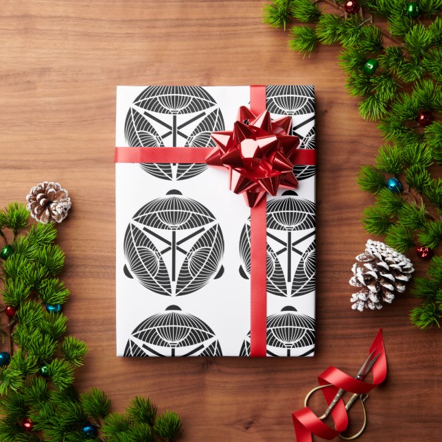 Three open Japanese umbrellas Wrapping Paper (Holiday Gift)