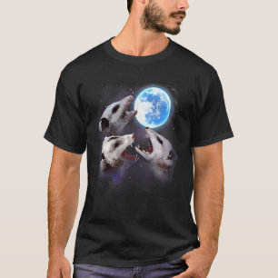 Three Opossum Moon Funny 3 Wolves Parody Lover Spa T-Shirt