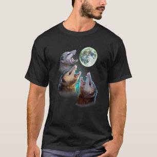 Three Opposum Moon With 3 Possums And Dead Moon Co T-Shirt
